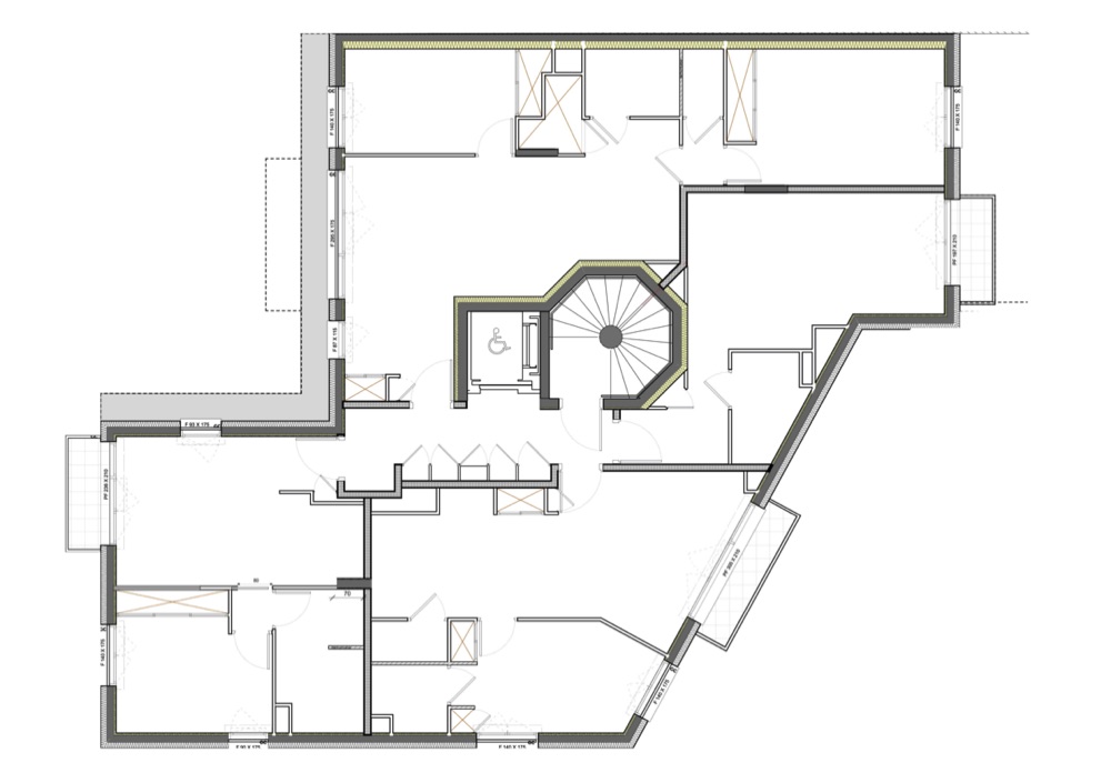 Plan d'étage résidence neuve haut de gamme Patrignani à Paris Butte Bergeyre